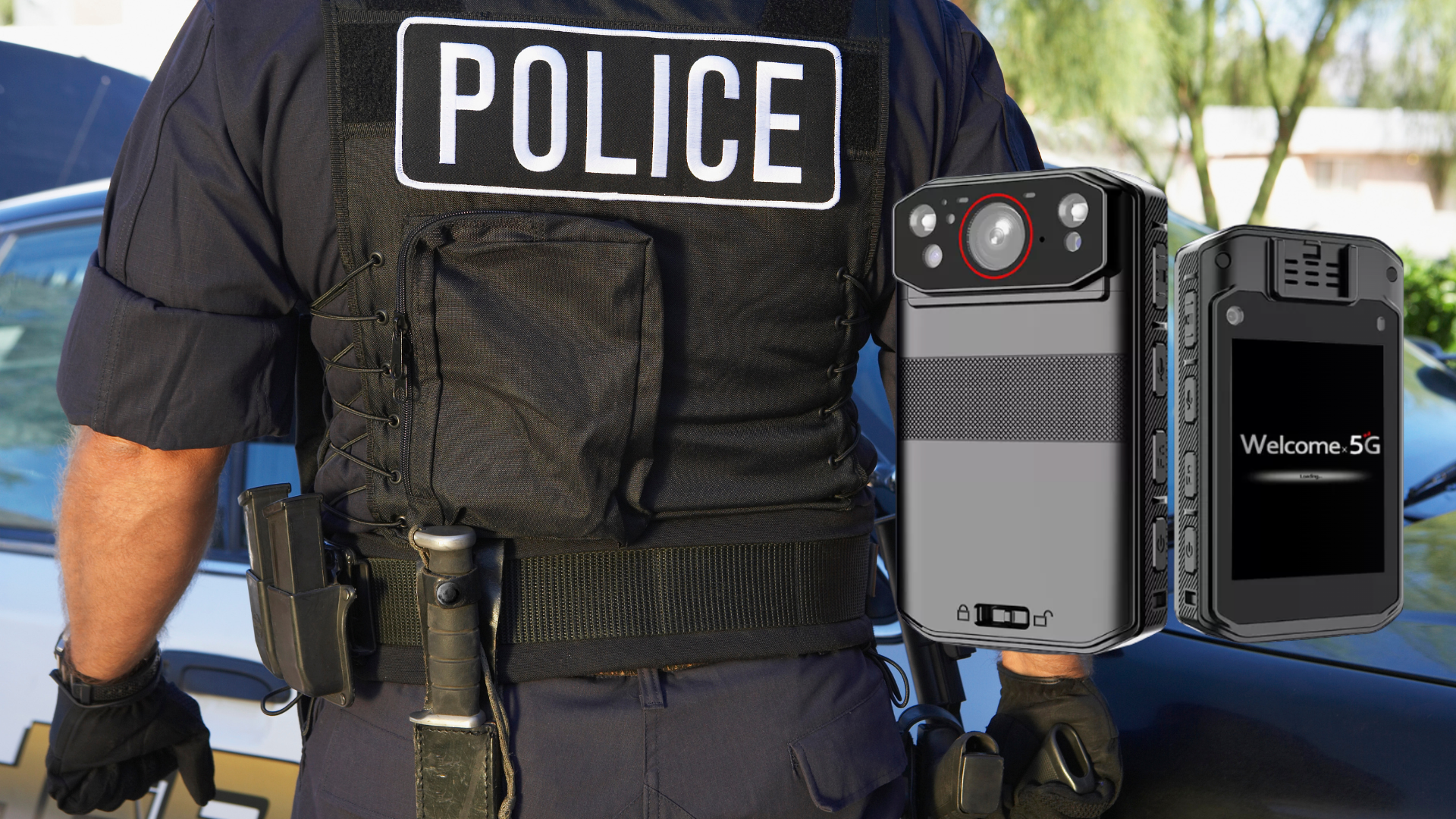 Omnisafe BodyCam - 4G 5G body camera with 4K video recording touch screen and fingerprint recognition for law enforcement